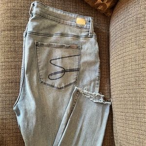 Seven7 tummyless high rise skinny jeans